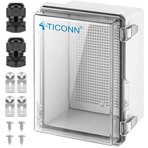 TICONN Waterproof Electrical Junction Box IP67 (Clear, 